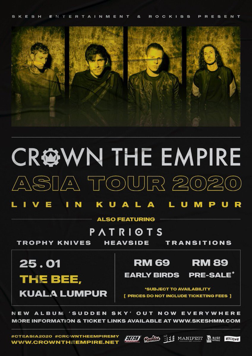 MalayaRoll's tweet photo. - JUST A FEST SHOWCASE

- MANA ADA GIG? GIG KAJANG! (LAGI)

- CROWN THE EMPIRE ASIA TOUR 2020 https://t.co/j9tPOLibDF