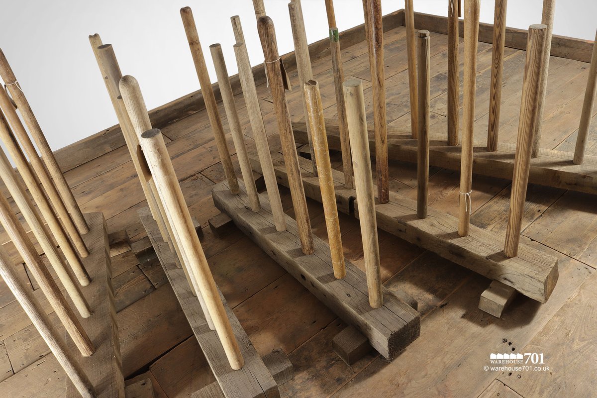 warehouse701's tweet image. With their different height staves and wonderfully aged timber bases with half-lap jointed feet - they have a rustic charm that will warm you after a long winters walk. Simply pop your muddy wellies, shoes or walking boots upside down on the sticks #wellierack #bootrack #upcycled