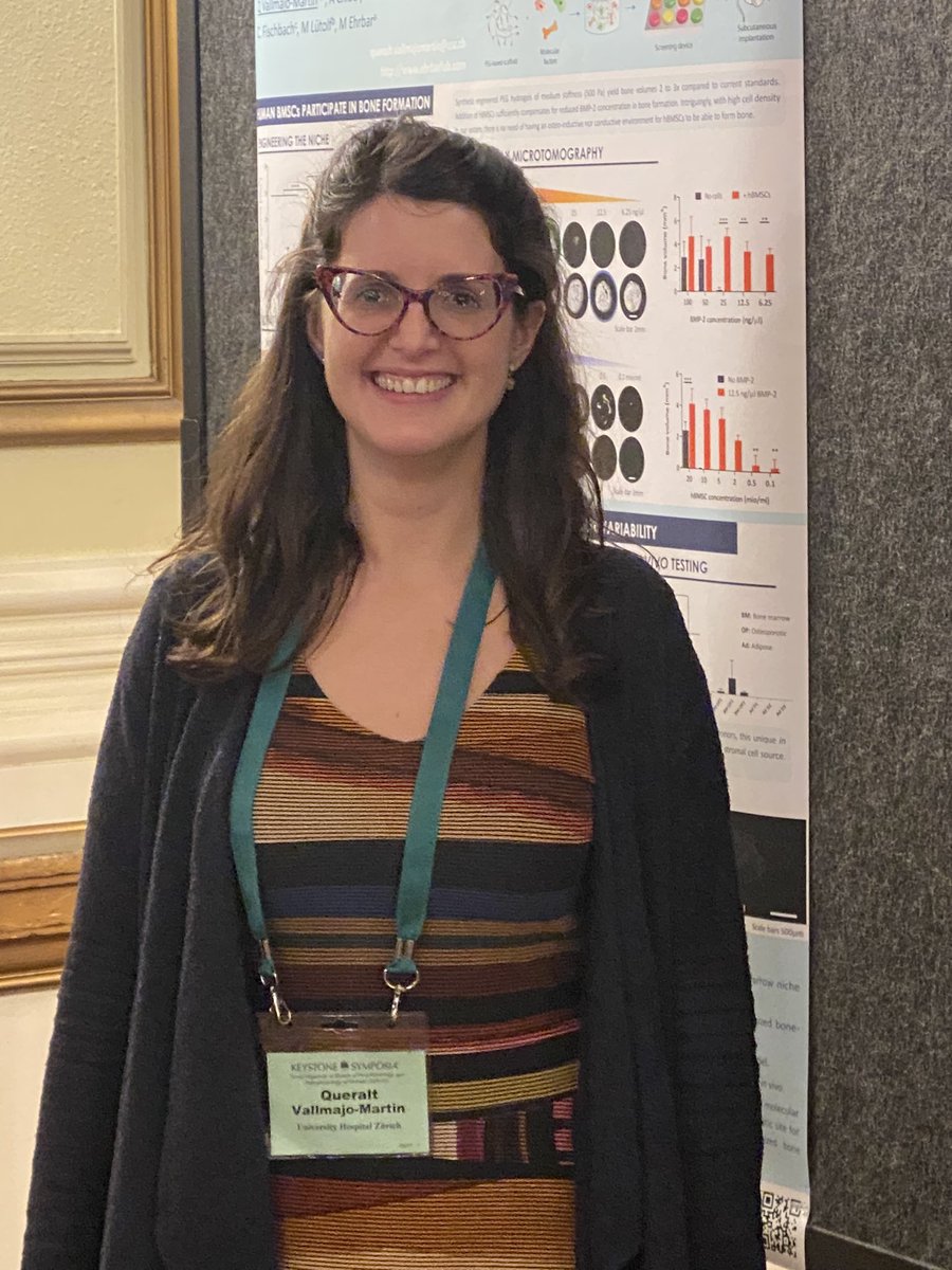 Before the poster session started and after it finished Queralt Vallmajo was discussing her data. #Biomaterials #Bone #MSCs Congratulations!! <a href="/KeystoneSymp/">Keystone Symposia</a> #KSorganoids <a href="/Unispital_USZ/">Unispital_USZ</a> <a href="/DrQVM/">Queralt Vallmajó Martín</a>