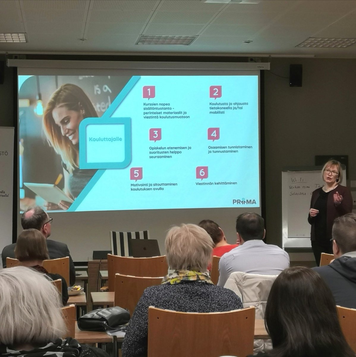 priimalms's tweet photo. Mitä Priima tarjoaa jäsenelle, kouluttajalle ja hallinnoijalle? Vuorossa tuotepäällikkö @hahvenjarvi #priimalms #oppimisympäristö #verkkokoulutus https://t.co/MOXLBvuwH2