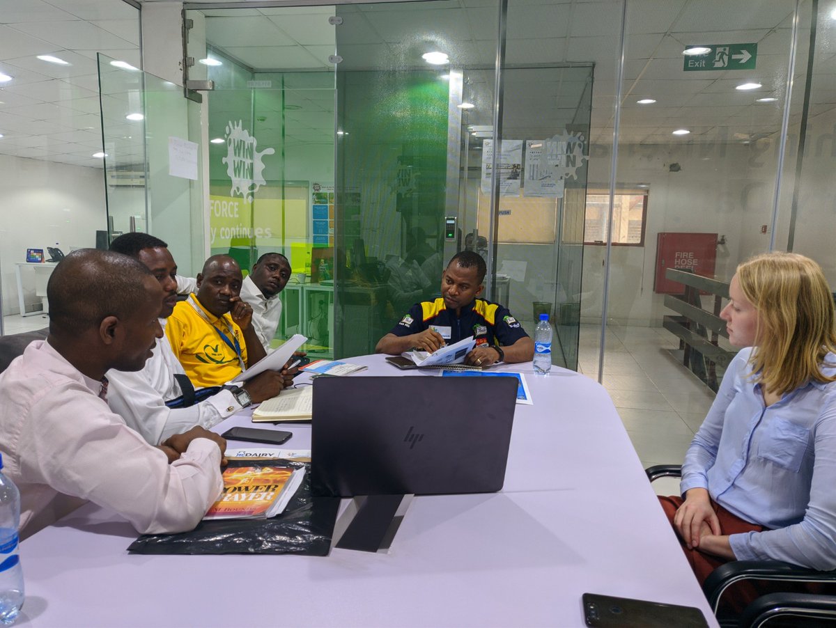 mdairy_ng's tweet photo. #tech4Ag co-founders @renascentafrica @OyewaleAbioye1 & 3 Dutch students had the pleasure of presenting #mDairy; an integrated #digital solution for #sustainable #dairy farming yesterday at @FrieslndCampina Wamco. @NLinNigeria @EllenvanAndel #agtech. https://t.co/yVpnr0puA4 https://t.co/PqvhtwKmwu