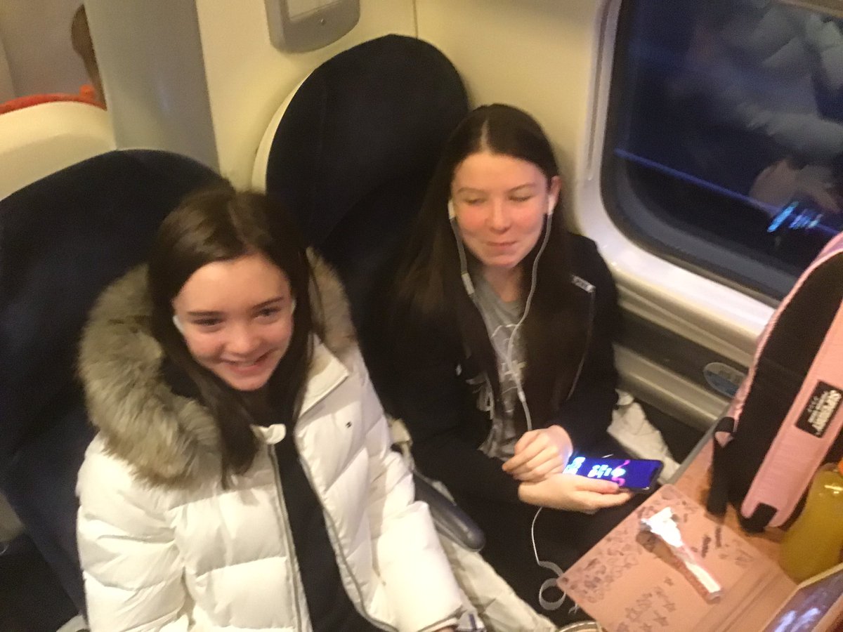 STAC_Classics's tweet photo. Everyone safely aboard the train to London! Classics department trip to the British Museum is officially underway. https://t.co/8IeBmDuvhM