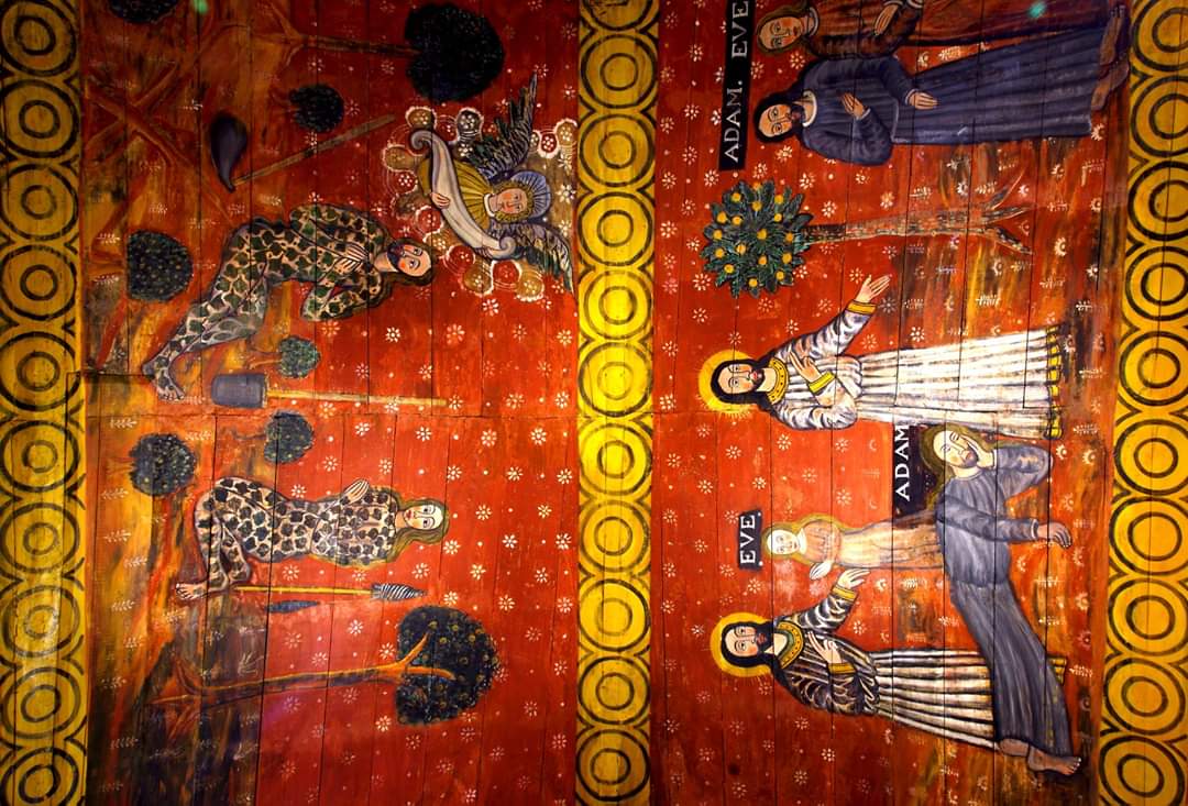 Plafond peint de la Chapelle #saintgonery à #plougrescant #cotesdarmor #bretagne