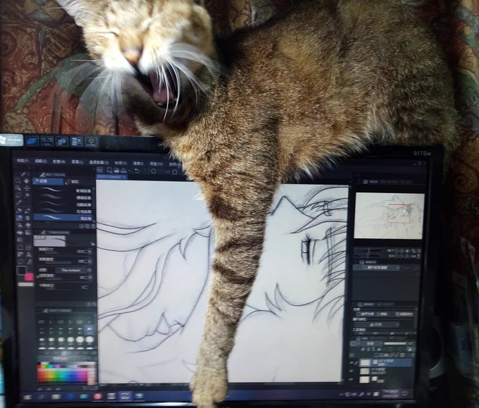 下手なデジタル練習していた時。 