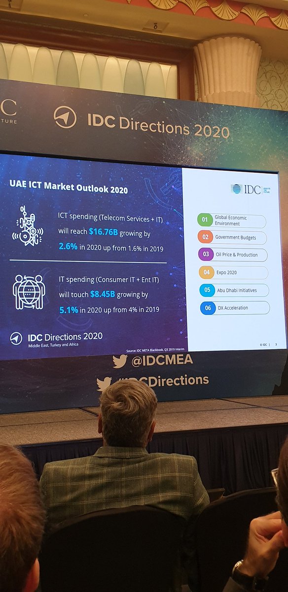 Good news for UAE as <a href="/ranjitrajan1/">Ranjit Rajan</a> paints a positive outlook for the  #UAE ICT market outlook in 2020

#idcdirections <a href="/IDCMEA/">IDC | MEA</a>