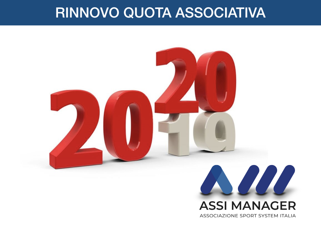 Vi ricordiamo che è iniziata la campagna di rinnovo della quota associativa ASSI Manager 2020. 
Di seguito il link per il rinnovo: assimanager.it/associazione/r…