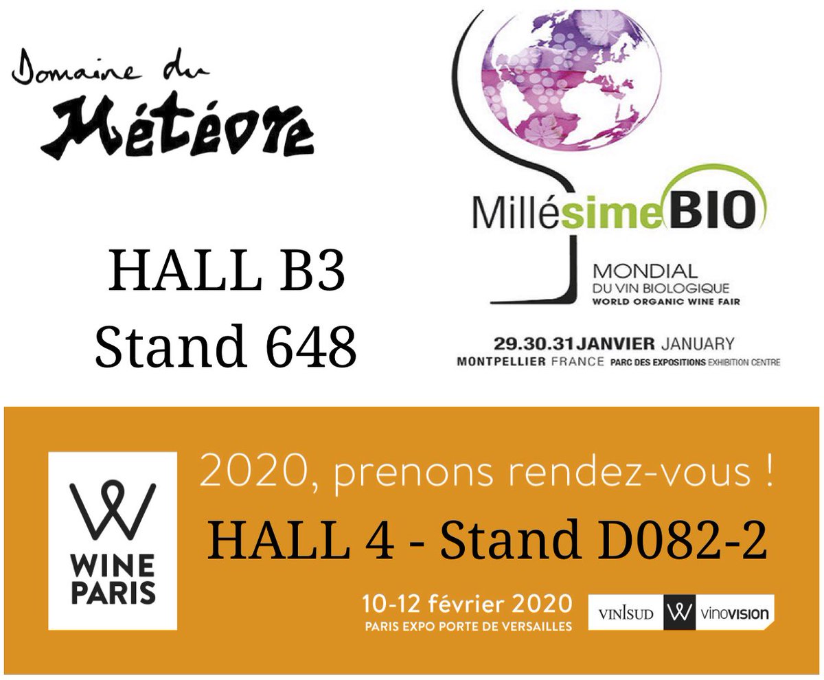 VMeteore's tweet photo. Venez rencontrer la nouvelle équipe et déguster la nouvelle gamme ! ✨🍷☄️ #millesimebio #montpellier #wineparis #salons #winefair #newteam #newrange #newlabels #faugeres #leonides #saintchinian #organicvineyard #languedocwines #wildterroir #schistes #domainedumeteore☄️ https://t.co/2VJT7m6jSF