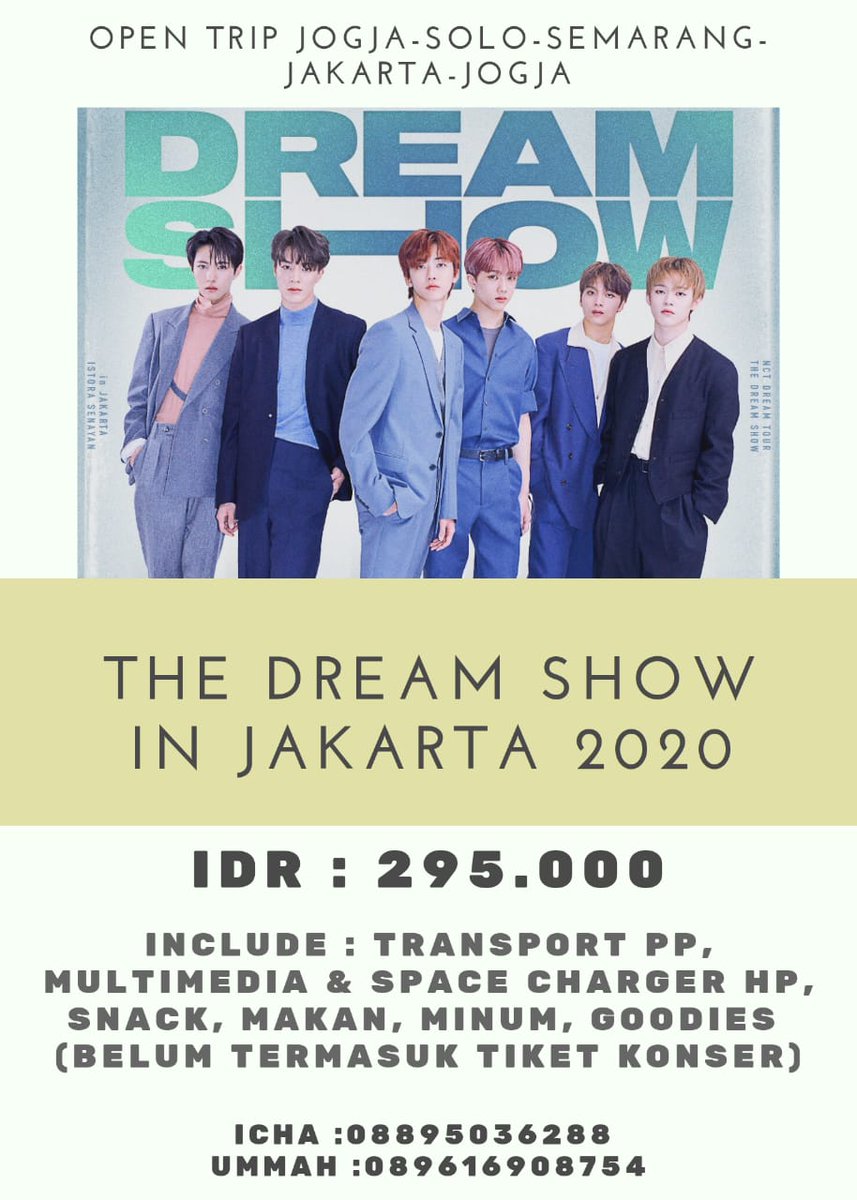 chaciatos's tweet photo. Hellloouwww nctzen
Kali ini aku open trip The dream show indonesia
Buat yang dari jogja solo semarang yuk join
#tripTDS #tripthedreamshow #THEDREAMSHOWinJKT #NCTDreaminJKT #nct_dream #nctdream #triptooppa #kpoptrip #nctzensolo #nctzenjogja #nctzenklaten #nctzensemarang https://t.co/qTJ3TIhKyW
