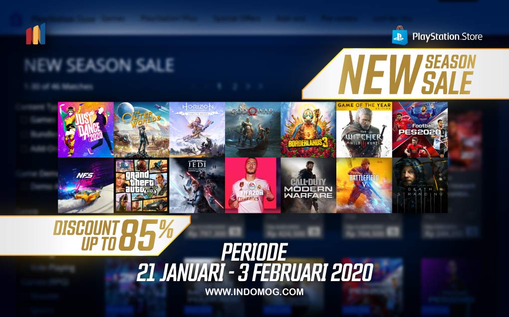 Playstation Store lagi mengadakan promo nihh, di promo kali ini tentu saja akan banyak potongan harga menarik yang bisa membuat MOGers khilaf dehh! Ada beberapa game keren yang promo diskon up to 85% loh! Yuk cek langsung di bit.ly/PSStoreMOG