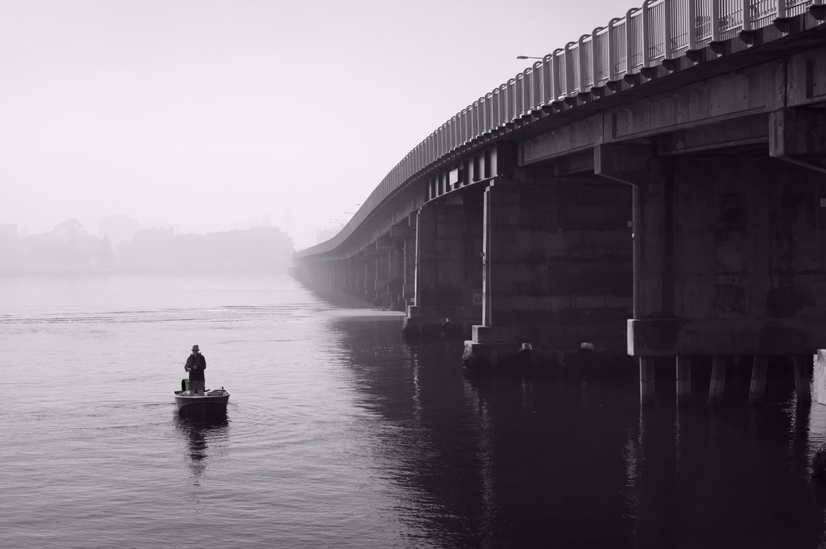 Smoke on the Water.
A fisherman goes about his business as smoke settles on the lake.
More images via-
Instagram: instagram.com/andytychon
#blackandwhite #blackandwhitephotography #bnwphotography #bnw #monochrome #monochromephoto #forster #fishing #smoky #bushfiresmoke #bridge