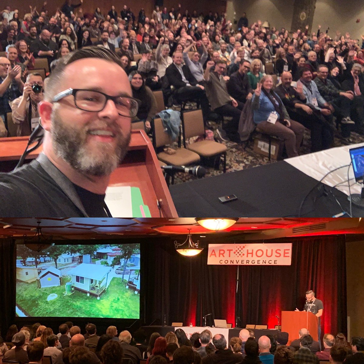Ed_Travis's tweet image. Was honored to represent @mobileloaves &amp;amp; @MLFCinema today at @ArtHouseCon! Anyone and everyone is welcome to come, tour, &amp;amp; experience #CommunityFirstVillage for yourselves anytime you’re in #Austin. You have to see it to believe it.
