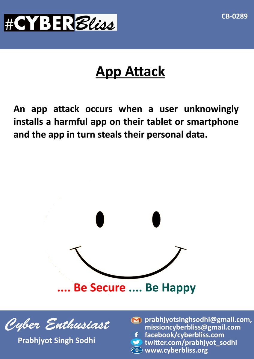 PrabhjyotSS's tweet image. #CyberBliss #CyberSecurity #AppAttack #http://cyberbliss.org/