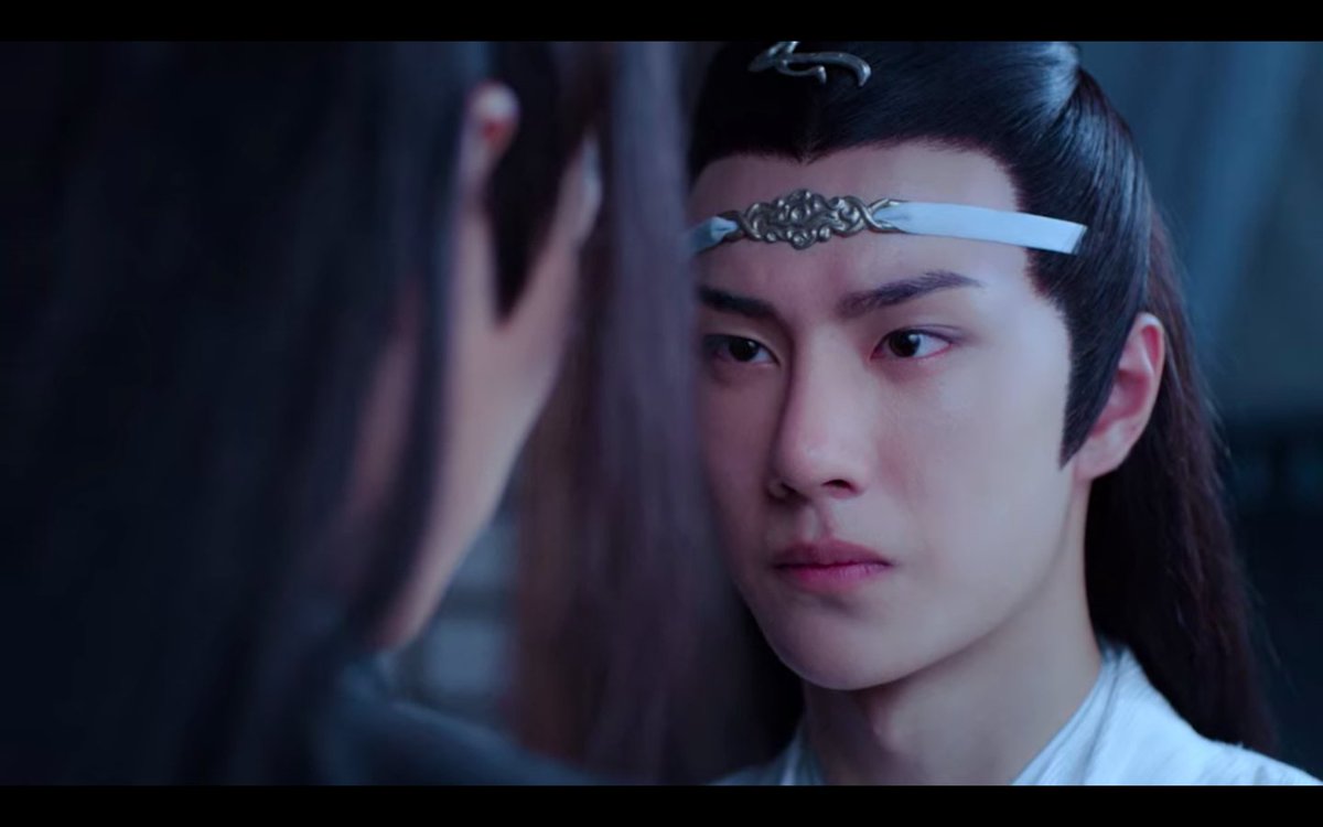 this is the tensest reunion scene in the world and i am quietly losing all my faculties over it and also hitting "back" every 10 seconds so i can really soak up all this intense tortured soulmate staring lol  #mdzs