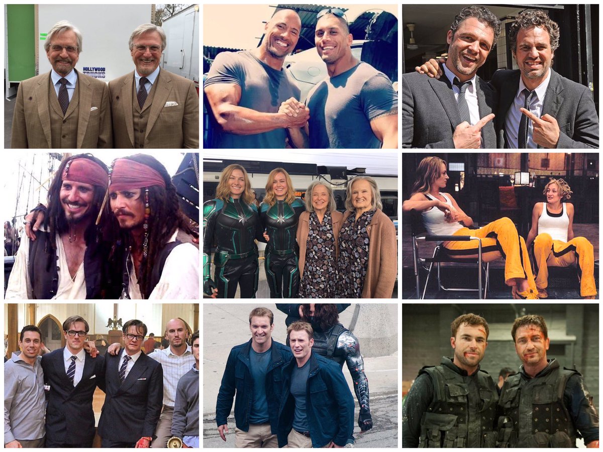 Emu スタントダブルさんってどの映画にも実は居て俳優さんが怪我しないように身体を張って頑張ってくれているよ ペアルックの双子みたいでなんだか可愛くないですか