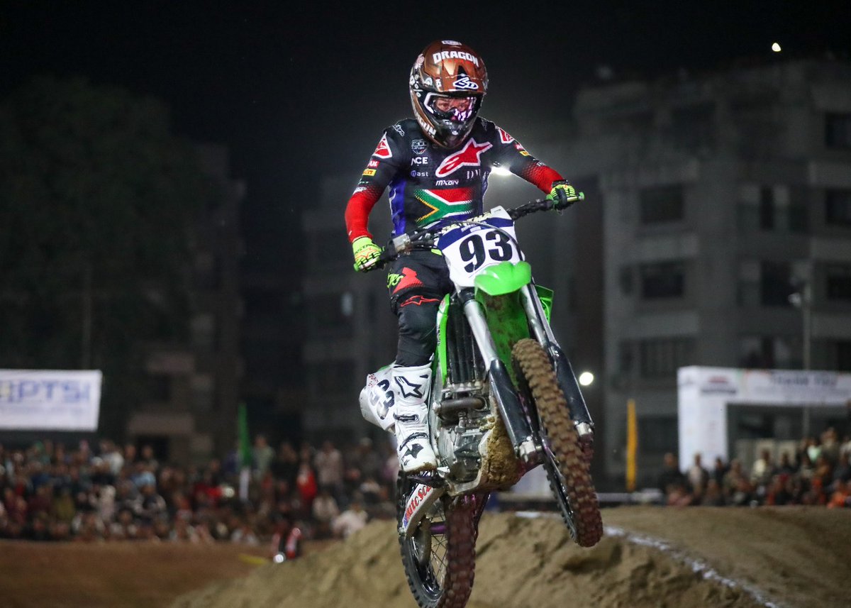 VSupercross's tweet photo. Heartiest congratulations to this Champ @AnthonyRaynard of team Aditya and Safalya group for winning SX1 title at Vadodara Invitational Supercross 2020. #vadodarasupercross #feelalive #aashansports @punesupercross @fmsci @lilleriagroup2 @redbullindia https://t.co/yJ37RSgpKq