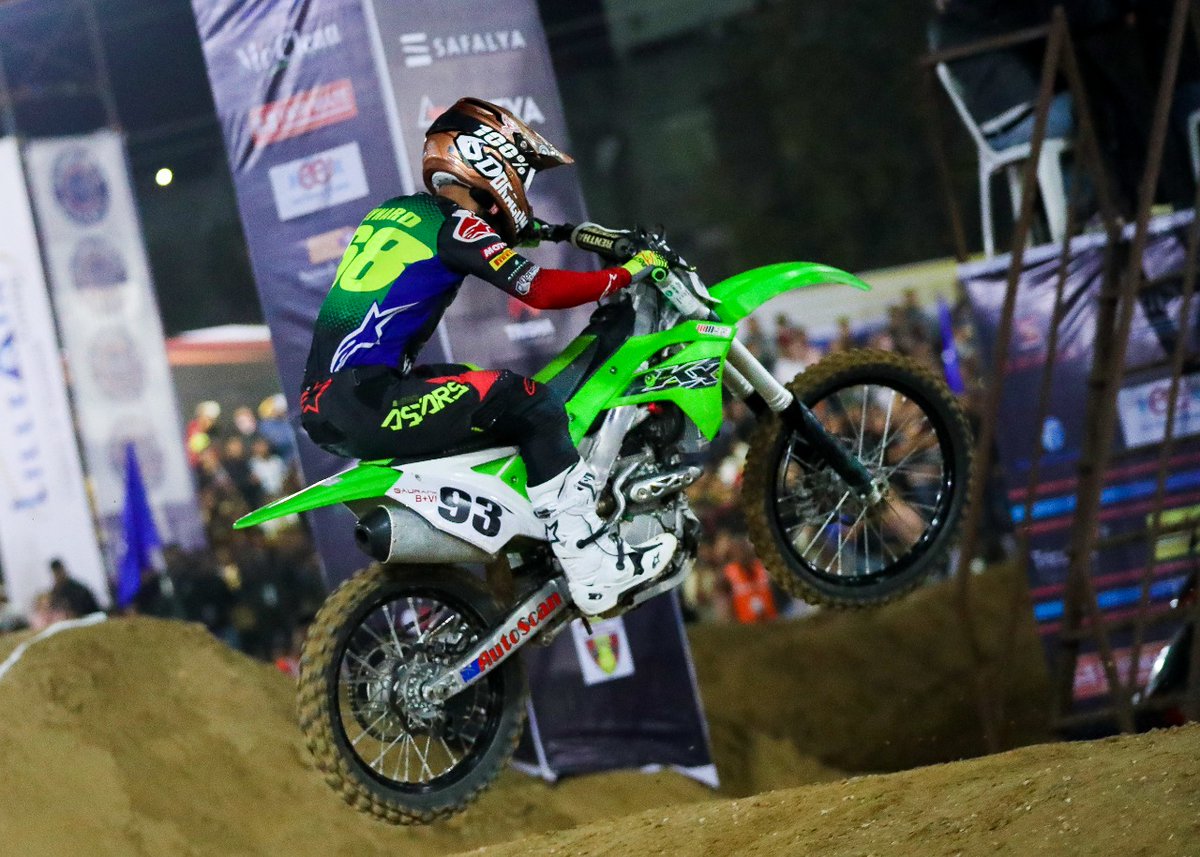 VSupercross's tweet photo. Heartiest congratulations to this Champ @AnthonyRaynard of team Aditya and Safalya group for winning SX1 title at Vadodara Invitational Supercross 2020. #vadodarasupercross #feelalive #aashansports @punesupercross @fmsci @lilleriagroup2 @redbullindia https://t.co/yJ37RSgpKq