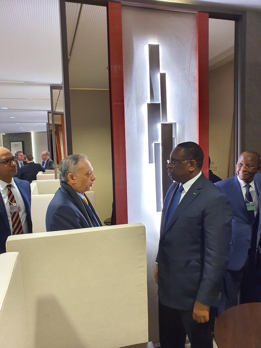 razak_dawood's tweet photo. Met HE President Macky Sall @Macky_Sall of Senegal. We discussed the upcoming Pakistan Africa Trade Development Conference being held in Nairobi, Jan 30-31, 2020.
 #LookAfricaPolicy. #WEF #PATDC @PR_Senegal @ImranKhanPTI @ansukhera @PTIofficial @pid_gov @PTVNewsOfficial https://t.co/7DAiULEG64