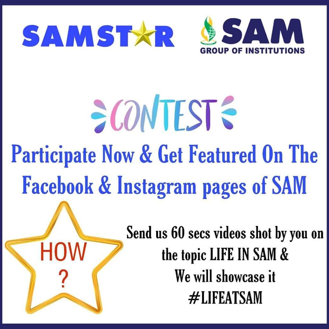 Deeksha14969239's tweet photo. Guys send your entries now!!!!!
This is the opportunity to showcase your moviemaking skills in college..

#samgroup #samcollege #collegelife #college #movie #video #samstar #star #education #inspiration #motivation #skills #film https://t.co/kRSlSWpRlo