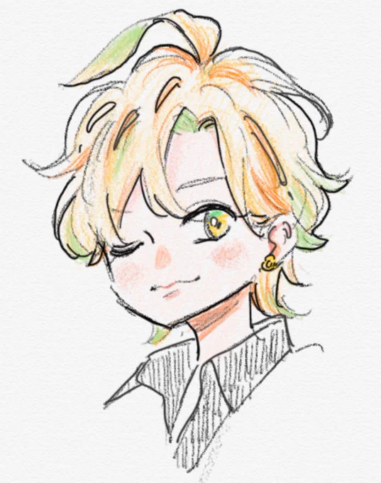 1月23日なので以前描いたシンジュクNo. 1ホストさんをペタリ?? 