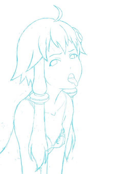 ここまで描いておきながら、破り捨てて別の絵を描こうとしてしまう私。
こいつがすでに3枚目…

エロスがたりんのじゃー!! 