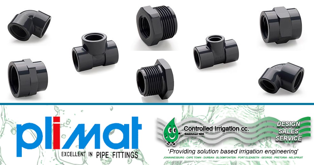IrriControlled's tweet photo. Plimat is a company that is highly specialized in the production of top quality PVC fittings. These fittings vary in size from 1/2" to 4" and can withstand up to 16bars of pressure (dependent on the fitting's specification). #plimat #pvc #Irrigation #threaded https://t.co/q4YdAza9mw