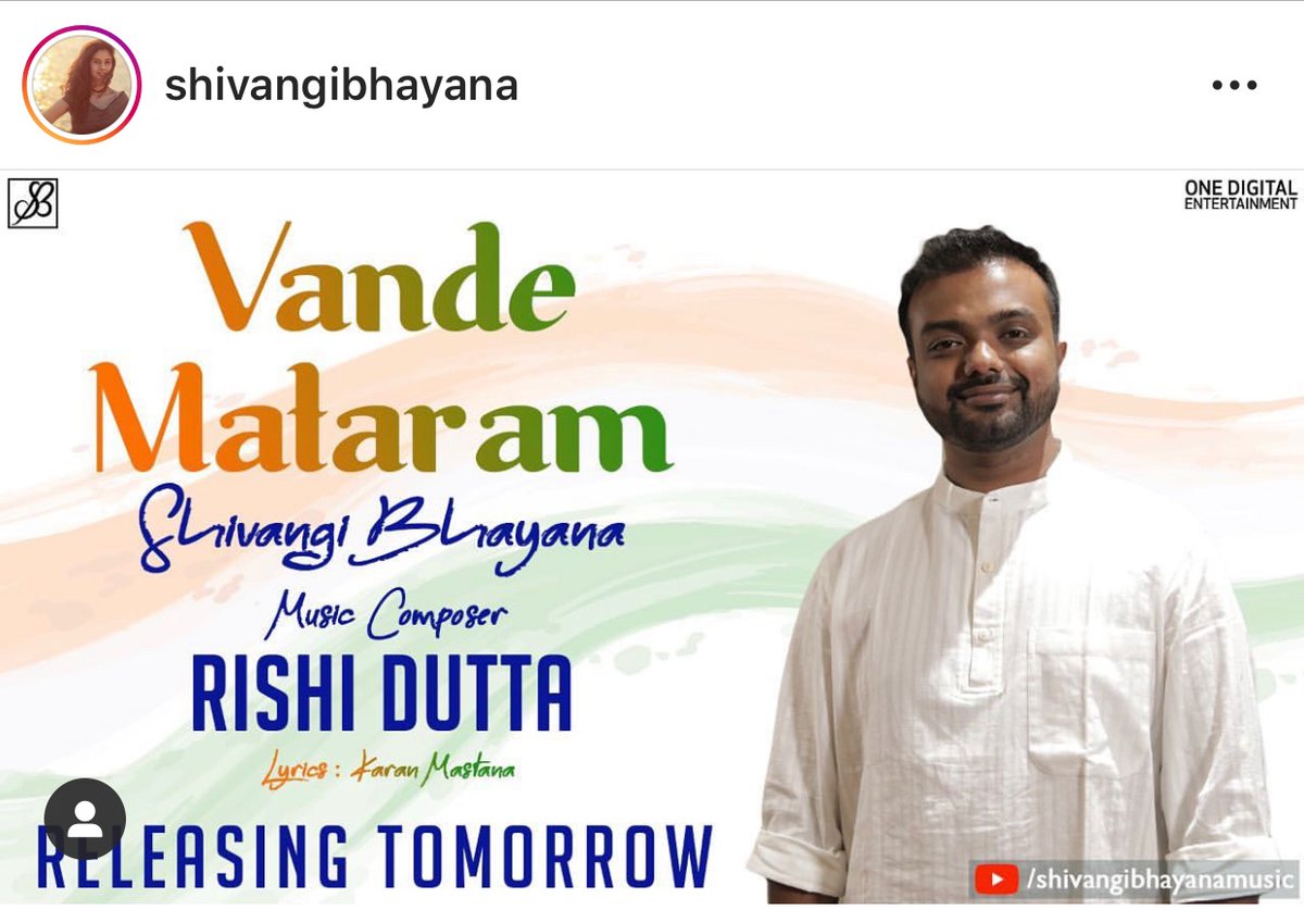 AshiSinghFC1's tweet photo. Itโs releasing tomorrow ! Canโt wait ๐ #VandeMataramthesong #AshiSingh https://t.co/4vCSU30bz1