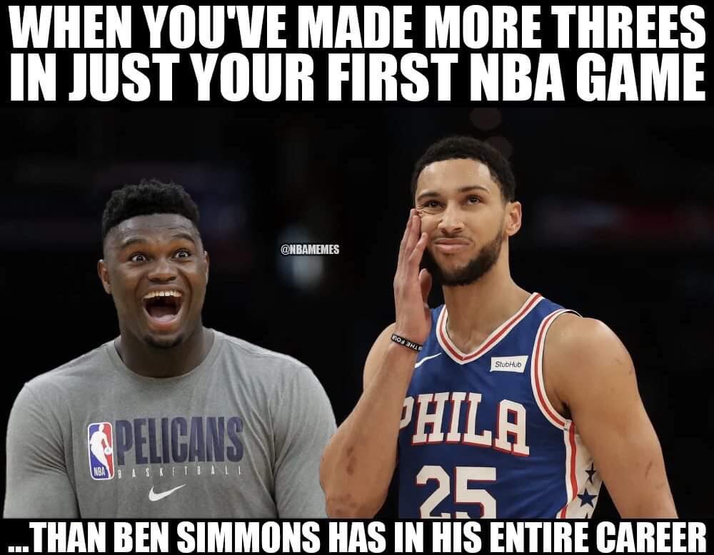 NBA Memes on X: Ben Simmons be like (Via KJS407)