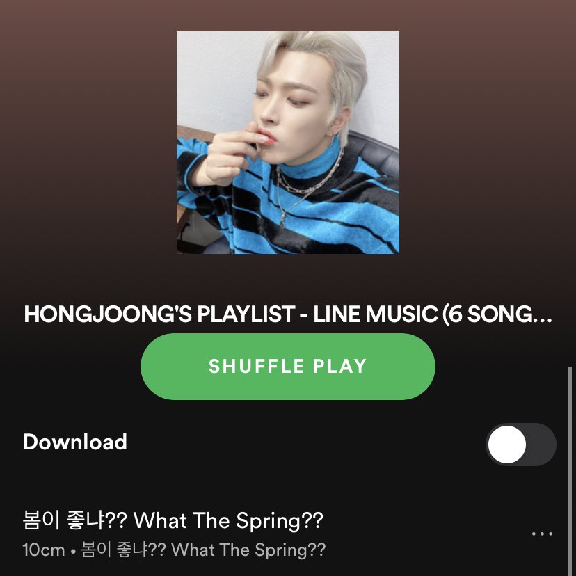 Hongjoong and Yeosang recommended krnb songs! HJ: 10cm - 봄이 좋야?? / What The Spring??YS: Lee Hi - Breathecredits to  @yunhoculture for making the playlist on spotify!