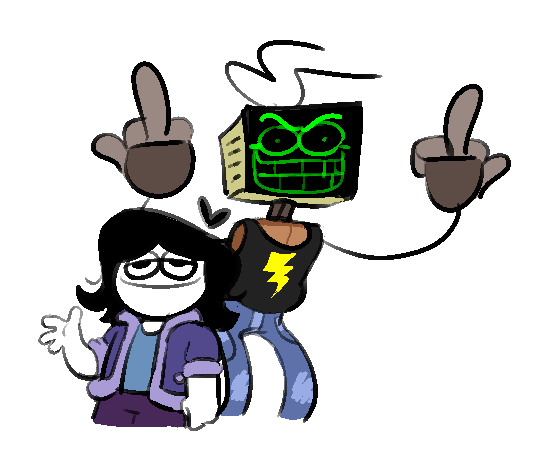squimpus's tweet photo. the aforementioned short dude and robot bro https://t.co/Orab39t1u5