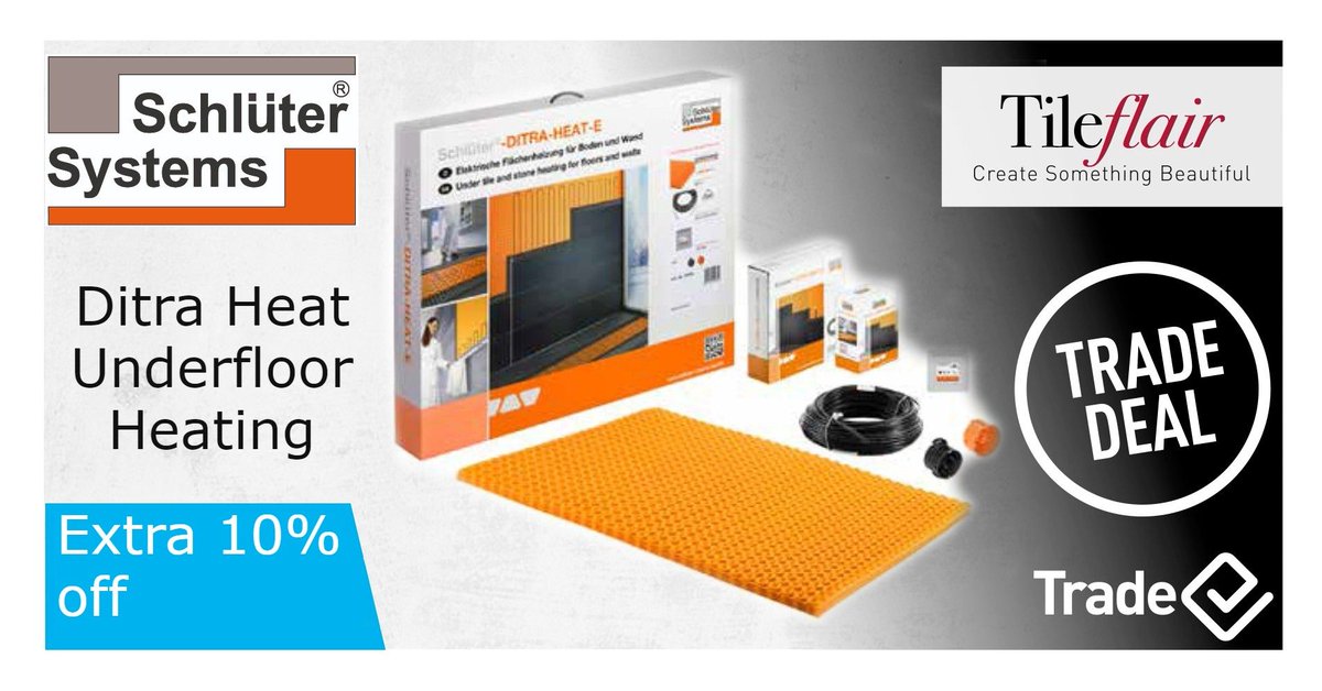 Schluter Systems Ditra-Heat EXTRA 10% OFF! Save up to 70% on installation. Save time, be more efficient and have confidence in the products you use.