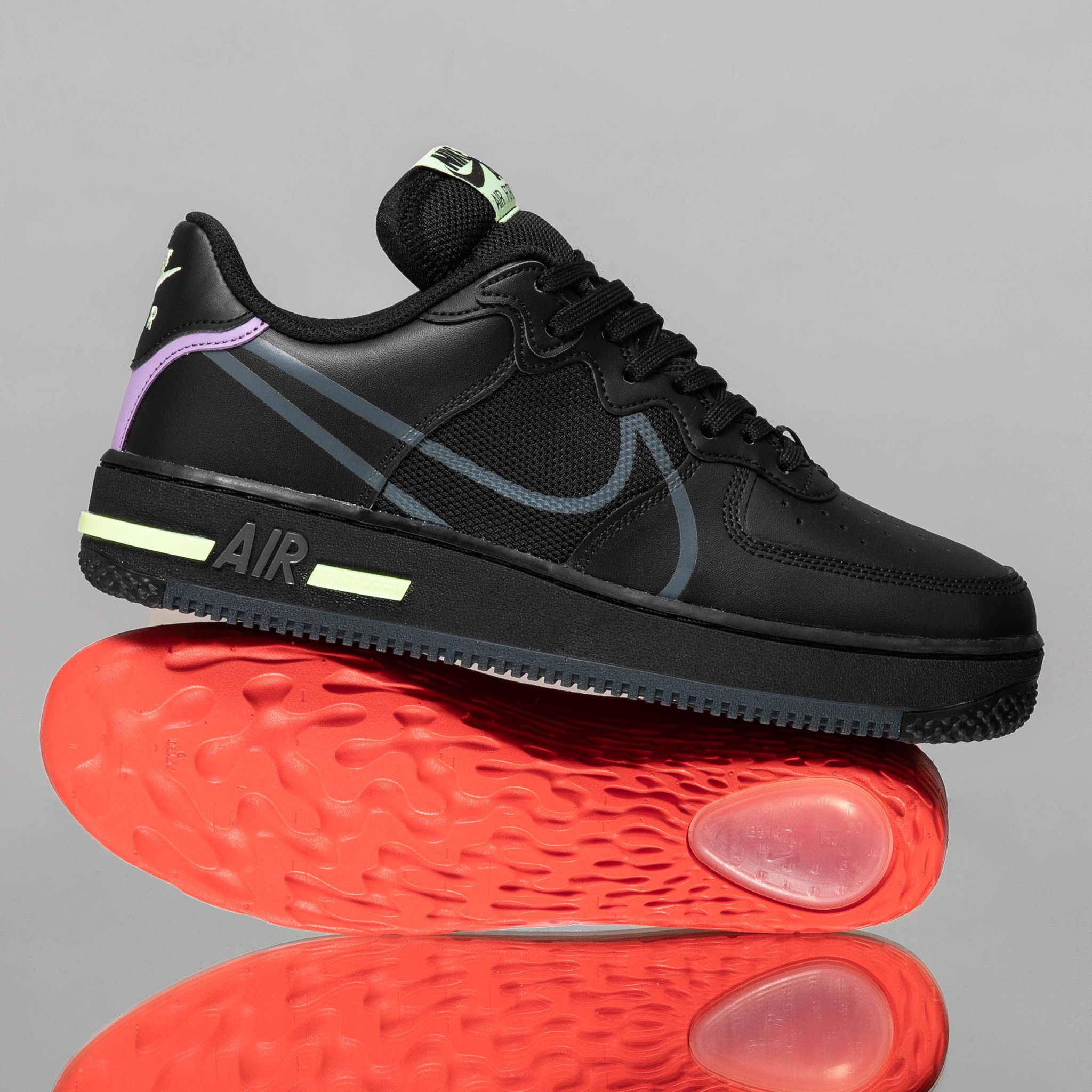 在庫文の必須!★AIR FORCE 1 REACT BLACK VIOLET STAR Nike Air Force 1 LV8 Shift 'Hyper Violet Black' GS US 4.5Y