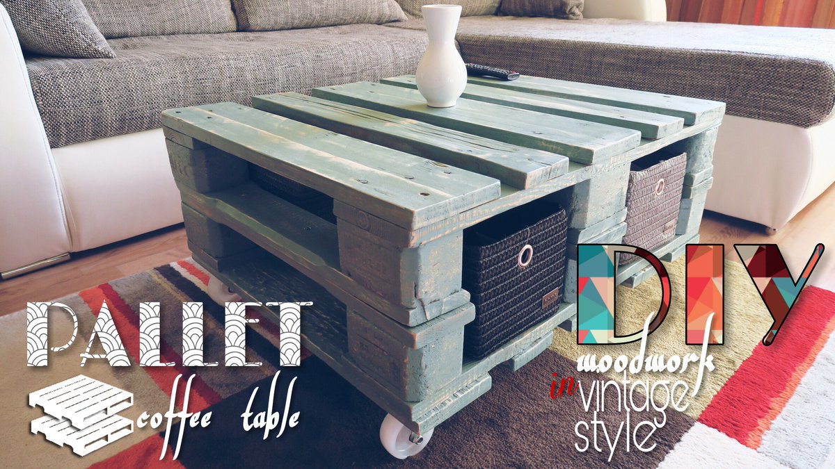 iRecyclart's tweet image. Vintage Style Pallet Coffee Table With #Diy Video : bit.ly/2sPRrjT - #DiyPalletTutorial #DiyVideoTutorial #PalletTable #RecyclingWoodPallets