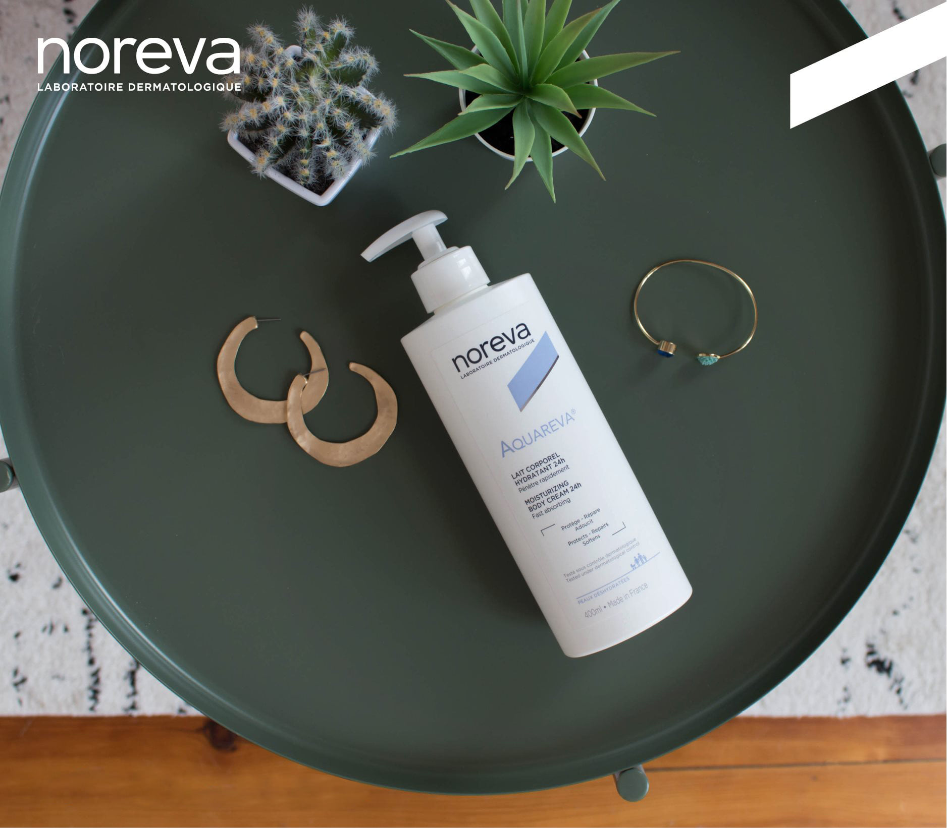 Skinnovation Pvt Ltd on Twitter: "Tired, dehydrated skin... the body milk  moisturizes your skin for 24 hours. Its fluid texture penetrates  immediately, bringing you freshness, comfort and well-being instantly. # Noreva #Aquareva #BodyCream #