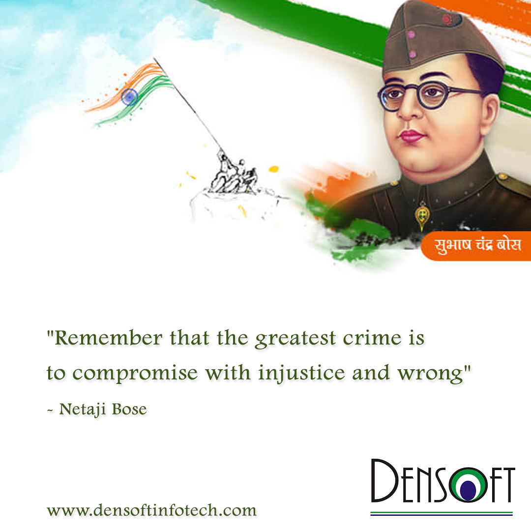 DensoftI's tweet photo. Remembering on his birth anniversary We are solute #NetajiSubhasChandraBose who sacrificed and contribute his life for the nation. #truefreedomfighter
#Indian
#JaiHind
#Netaji

Visit Us: https://t.co/SJDAy5aWbN https://t.co/RowwlWlQN1