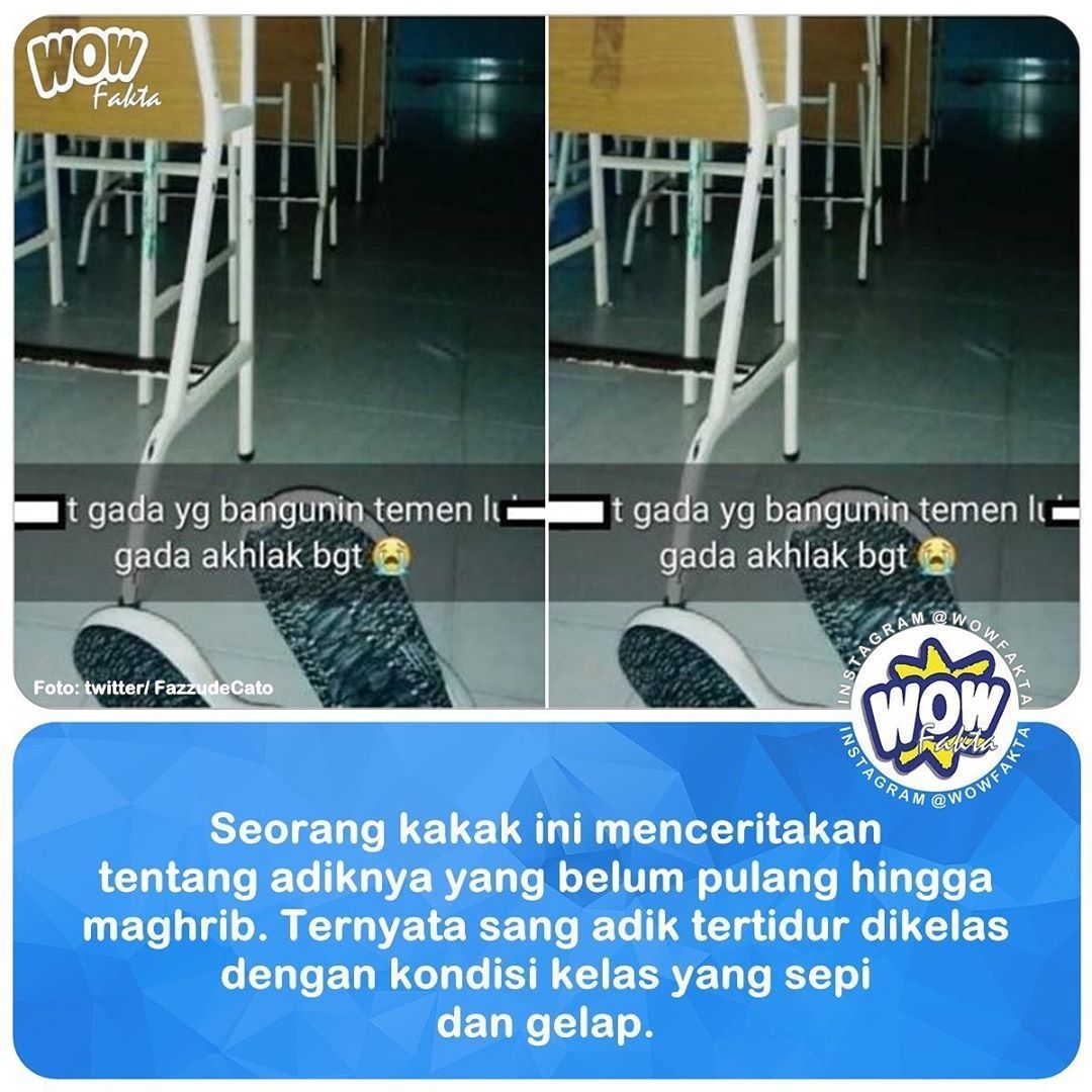 kreatorwow's tweet photo. Sebuah curhatan yang lucu dan gokil biasanya mampu menarik perhatian netizen. Seorang kakak yang menceritakan mengenai adiknya yang nggak pulang hingga menjelang waktu Maghrib ini justru membuat..⤵️
.
.
https://t.co/nl1VobeDx0
.
@WOWFAKTA
#wowfakta
#wowfaktaviral
#viral https://t.co/ClvalKpu25