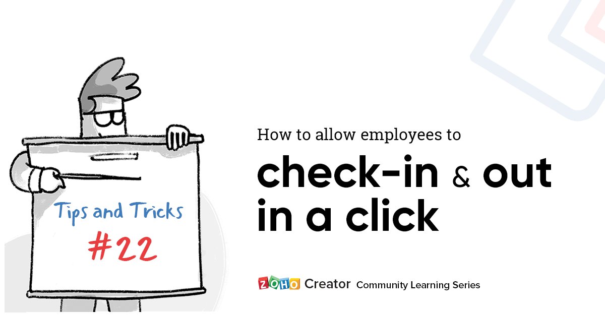 ZohoCreator's tweet image. #ZohoCreatorCommunity ✏️ Check out our latest tip and learn how to set up a page and automatically track employee work hours on a daily basis. Click here: zoho.to/creator-tip-22

#Employees #ZohoCreatorTips