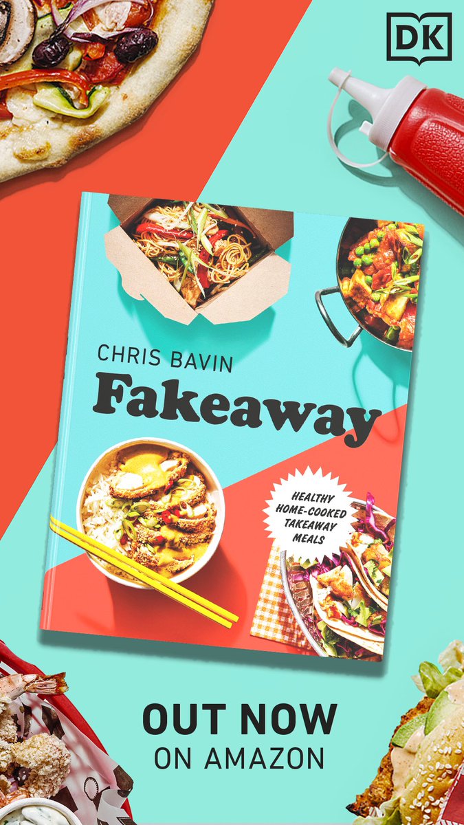 Chris_Bavin's tweet photo. It’s out today ! #fakeaway is available now online or in store ! I hope you like it I’m really excited about it.
@#fakeaway #fakeaways #HealthyEating #homecooking #healthyhabits #fakeaways https://t.co/fLvp2LKhEv