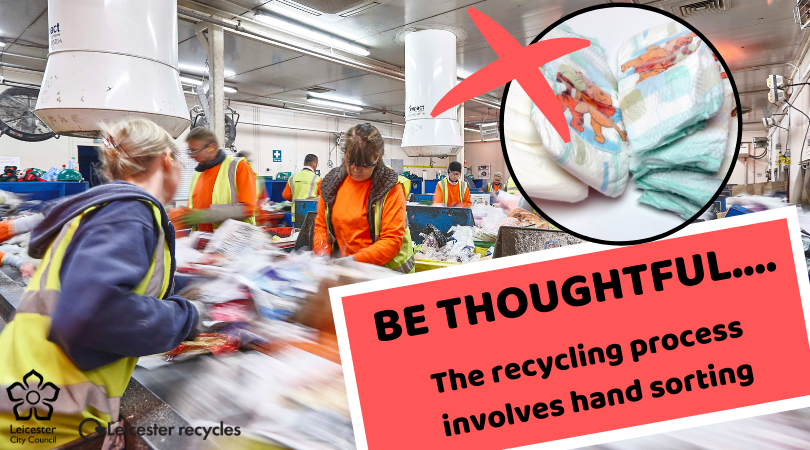 OrangebagLeics's tweet image. You may think this is obvious, but nappies are still one of the most commonly incorrectly recycled items 🤦‍♂️🤦‍.

Please leave all nappies, wet wipes and other sanitary items OUT of the recycling. We cannot recycle them.