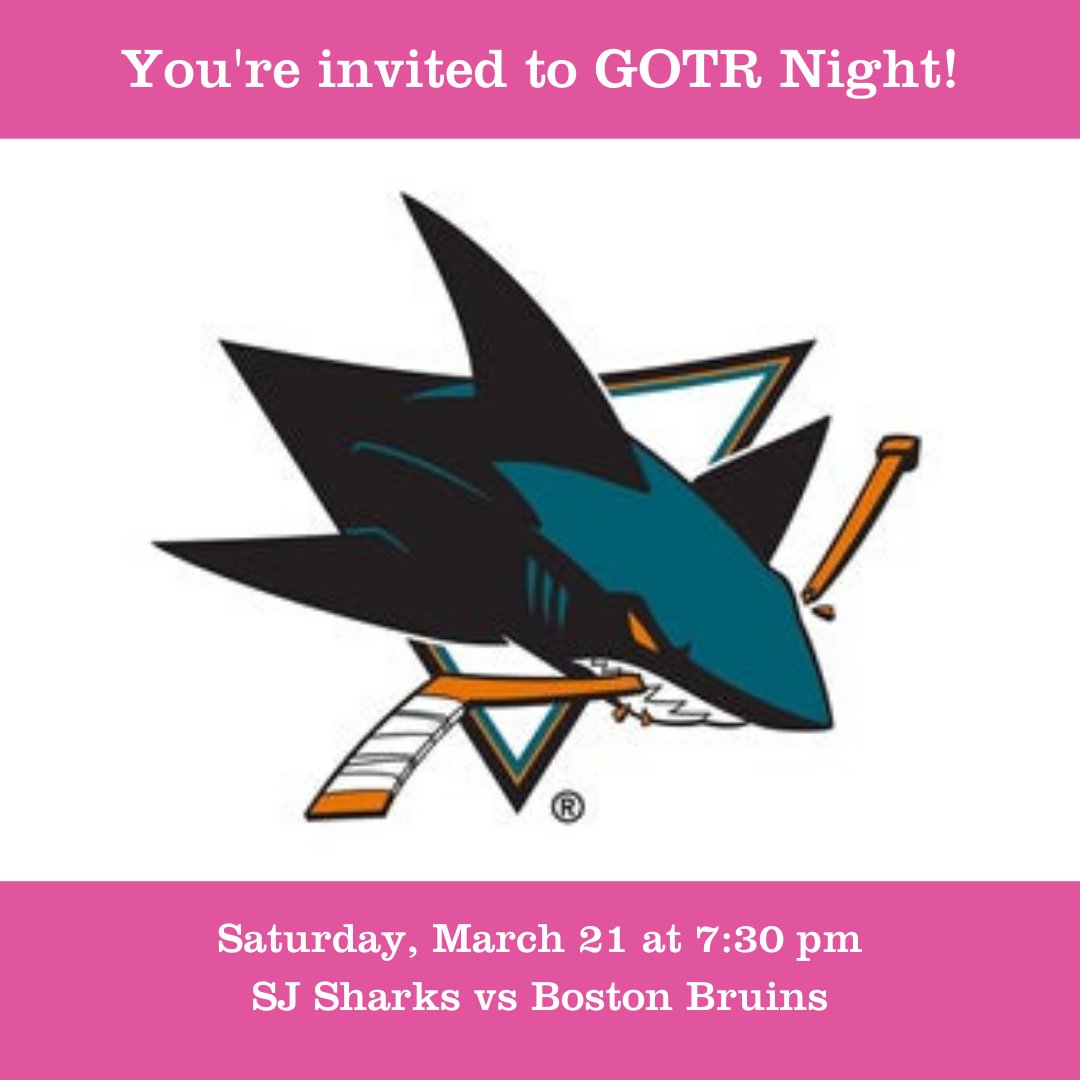 Join us at the March 21 Sharks game when the take on the Boston Bruins. Girls on the Run will be the Non-Profit of the Night and benefit from a special jersey auction. Discounted game tickets available at gotrsv.org/sharksevent
