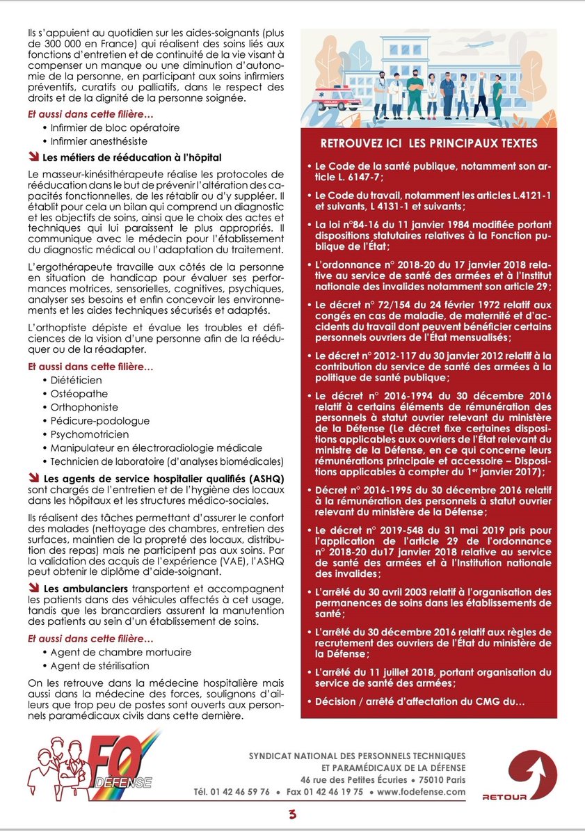 FOHIACT's tweet photo. 🔴🆕️ℹ ⚕Newsletter "FO GARDER LA SANTE"⚕ #FODéfense #FOSNPTP #FORCEOUVRIÈRE 🔴⚕N°1 #Janvier2020 https://t.co/XRKQwukSSp