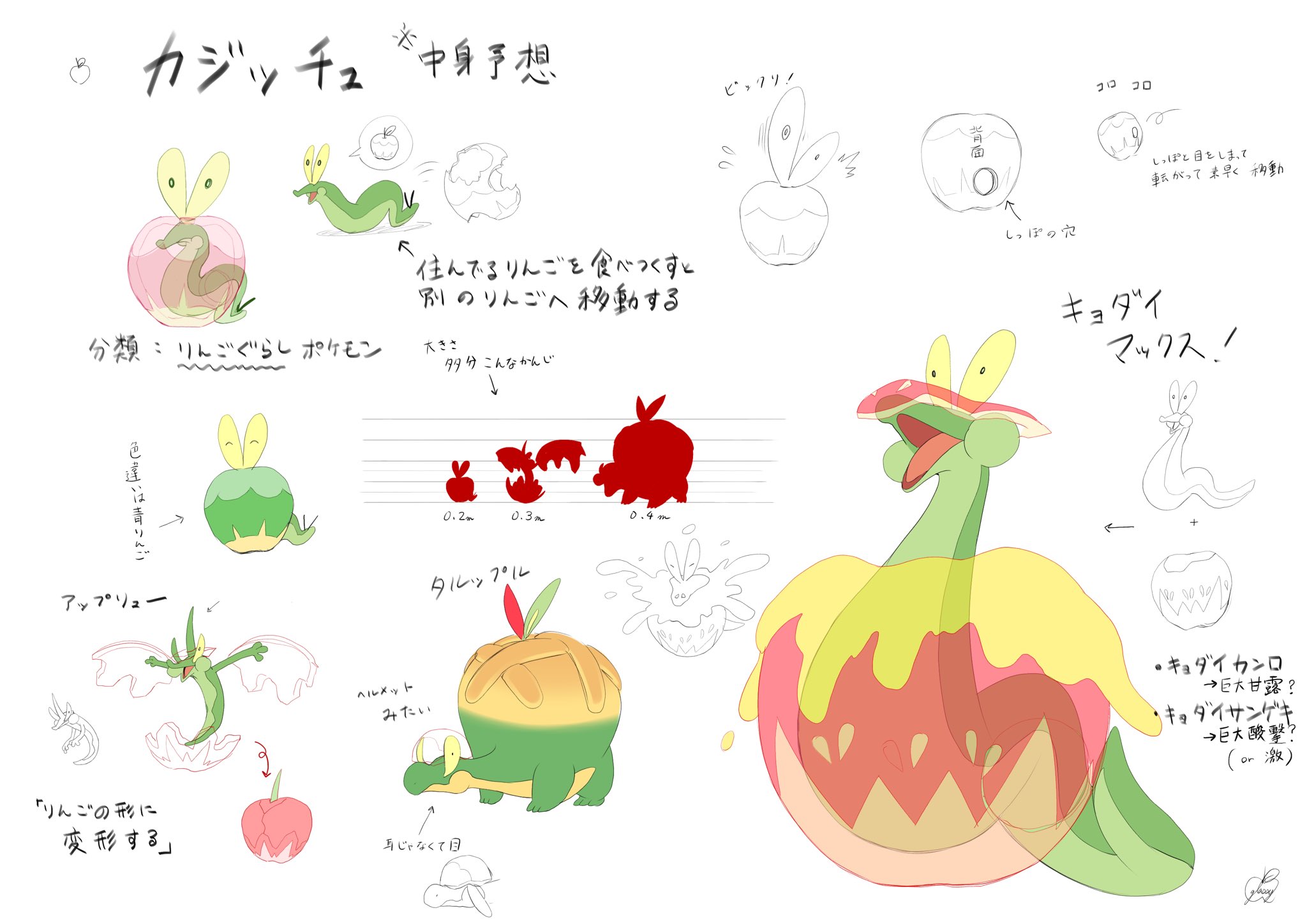 津軽産あっぷる こだわりハチマキ カジッチュ族 らくがき 津軽産あっぷる こだわりハチマキ カジッチュ族 らくがき