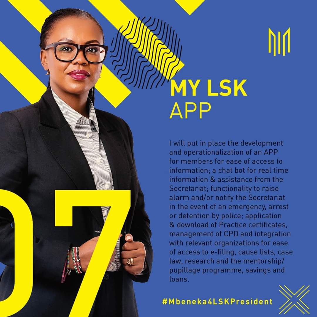 WambuguWanjohi's tweet photo. When it comes to life "My LSK App" will arguably be the best thing that has ever happened to @lawsocietykenya. Innovation is progress. Progress is growth.
#mbeneka4lskpresident https://t.co/XrdM8nWRdZ