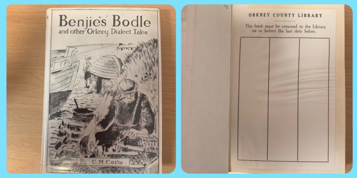 ShetlandLibrary's tweet photo. 📚 Working through some books from another Shetland Library branch &amp; relocating them to Lerwick HQ. 
Found this 🤔 Long way from home. I wonder if @OrkneyLibrary are missing it... #finderskeepers 🤫 #relocationrelocationrelocation 😎 https://t.co/lZVLXiMeMh