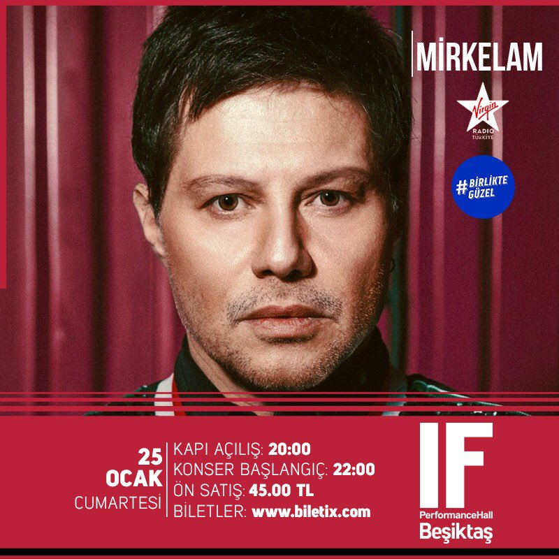 25 Ocak Cumartesi Akşamı <a href="/IfBesiktas/">IF Beşiktaş</a> Sahnesindeyiz 🎉
#mirkelamşarkıları #konser #mirkelam