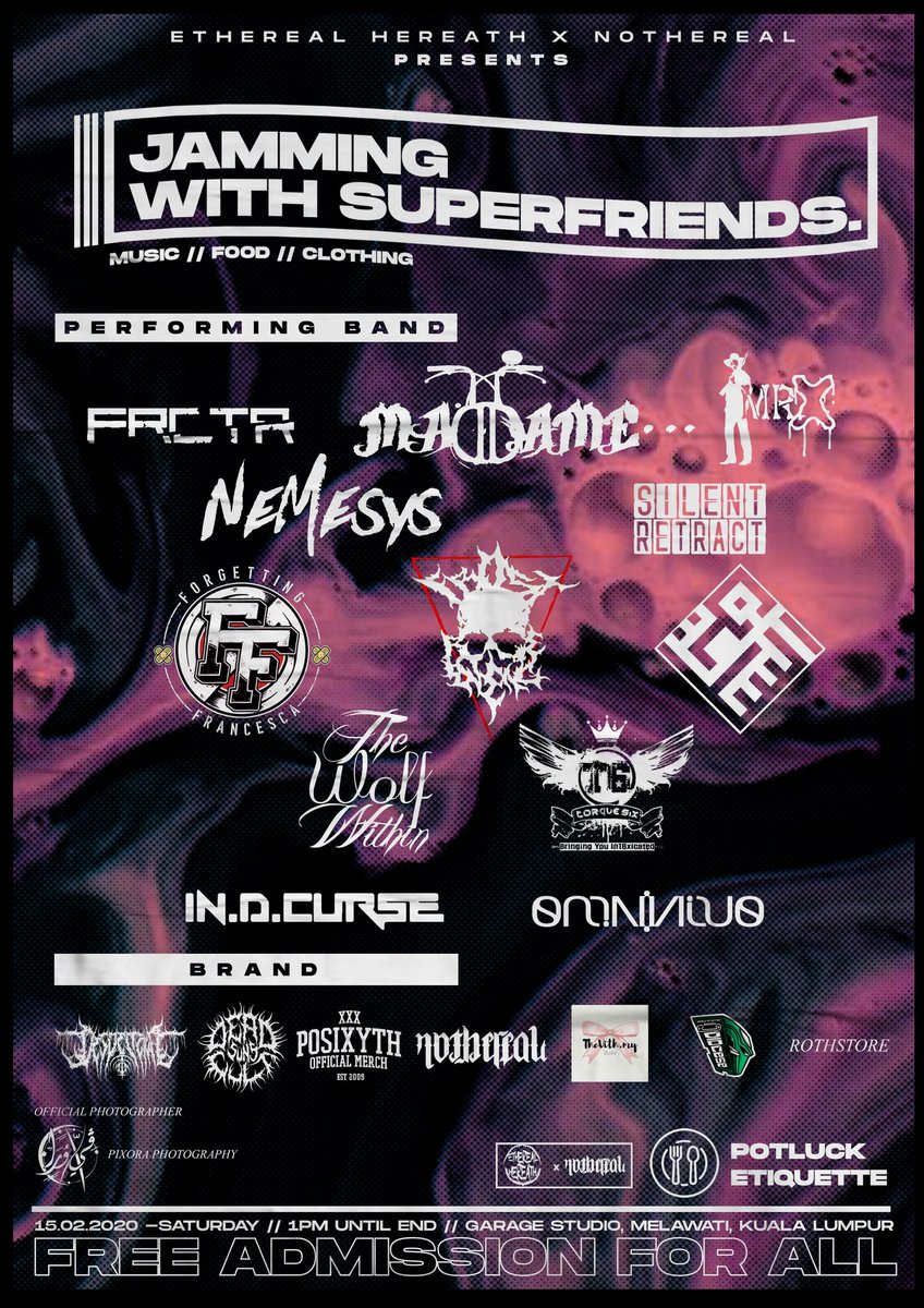 thisisnemesys's tweet image. Assalamualaikum guys! 

15 Feb ni kami akan perform di gig Garage Studio, Melawati. Rugi weh tak datang gig ni. Kenapa? Sebab dah la masuk free, dapat makan free pulak tu! 
Gila en? Macam korang gerak kenduri dah. Siapa yang datang tengok kitorang perform, kami belanja sticker 😌