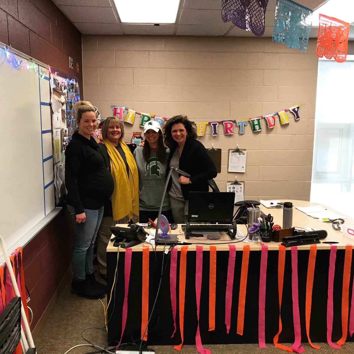 juliegibs's tweet photo. I work with the best ladies! They surprised me by decorating my room for my “half birthday”  since I’ve never celebrated my summer birthday at school! #RCSCountOnMe  #weareSC @JBastian4404 @K_cryderman https://t.co/lgb2KJIk4U