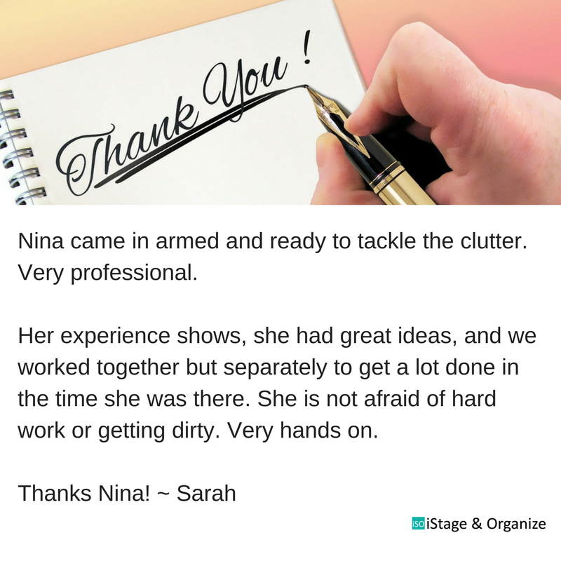 istagendesign's tweet photo. Testimonial: Thanks Sarah
#DeclutterChallenge #Declutter #GetOrganized #Donate #LessIsMore #HomeOrganization #OrganizationSolution #YorkRegion #Newmarket #Simcoe #Barrie #professionalorganizingservices #Torontohomeorganizingservices #AskNina https://t.co/4BUjsQgns9