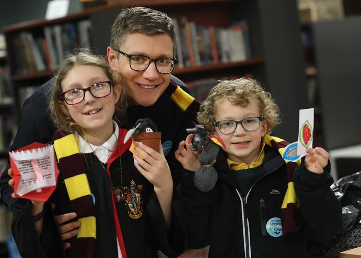 stocktonlibrary's tweet photo. ⚡️2 weeks til #HarryPotterBookNight &amp; we'll be celebrating all things magical with lots of crafts &amp; activities from @AnimalStory2010 @arcstockton @CSCTeesside @pparkmuseum @JEventsartist @StocktonArchers @Sixth_Element &amp; more! Don't forget to wear Harry Potter clothing... 🧙‍♂️ https://t.co/plQtOjtudm