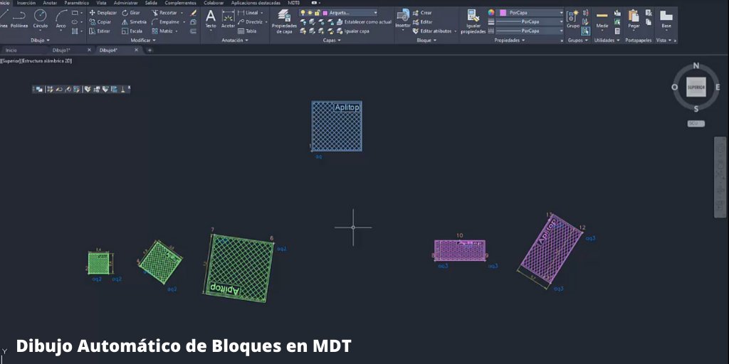 aplitop's tweet photo. Aquí os dejamos un nuevo vídeo de #MDT8, en el vemos cómo se pueden dibujar automáticamente bloques basados en 1, 2 o 3 puntos, con objeto de posicionarlos, orientarlos y escalarlos.
📽️ https://t.co/p4wnhxCTqM
➡️ https://t.co/UPAvip6juk
#surveying #topografía https://t.co/H5KvSdx3ky