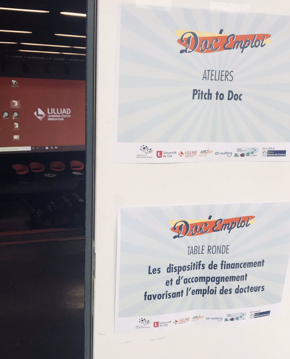 CastroThibaut's tweet photo. Forum doctoral - Au cœur de l’innovation et du savoir, l’entrepreneuriat est une des opportunités de carrière à ne pas négliger #eurasante #LILLIAD https://t.co/iMIQ626ZQx